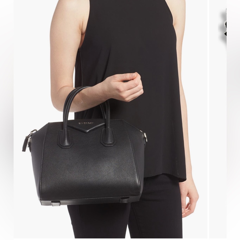 Givency Small Antigona Black Leather Bag